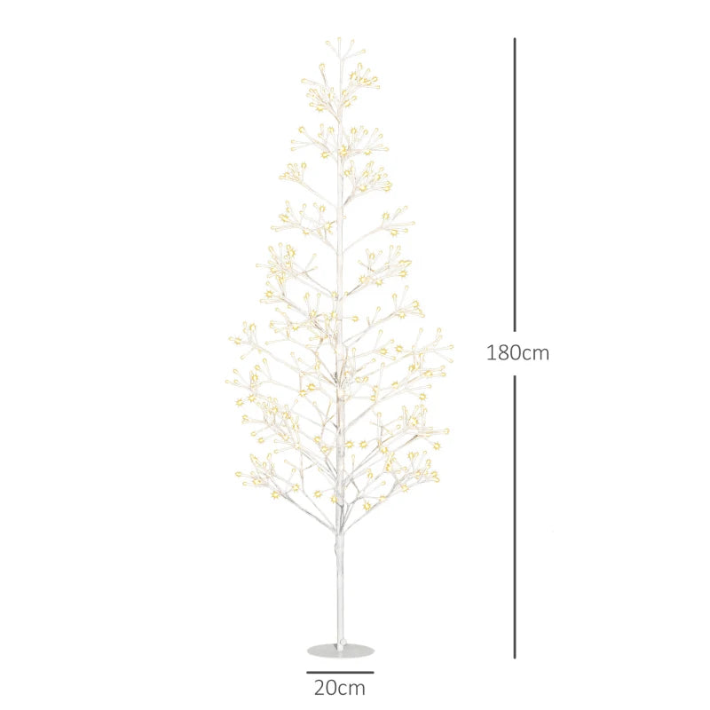 Sapin de Noël Blanc Branchedorée 180cm Lumineux