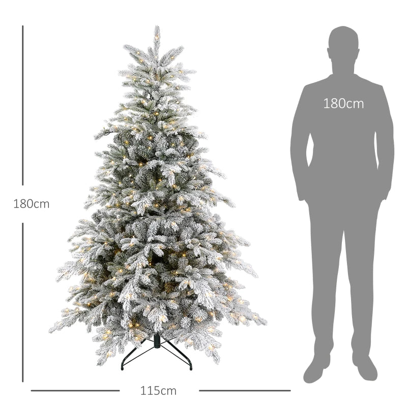 Sapin de Noël Neige Branchedorée 180cm Lumineux