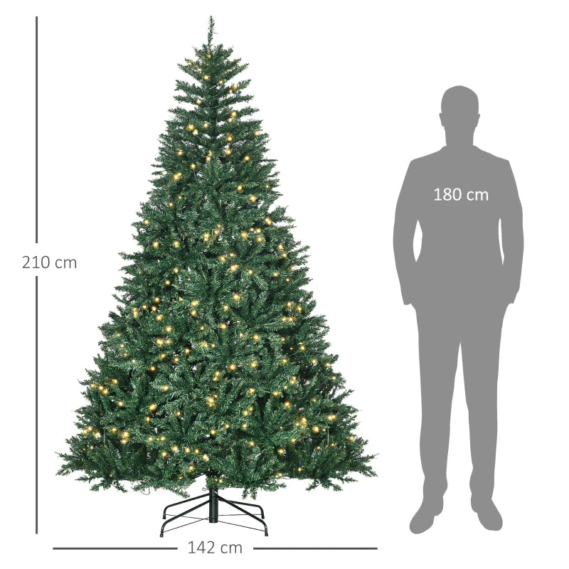 Sapin de Noël Branchedorée 210cm Lumineux