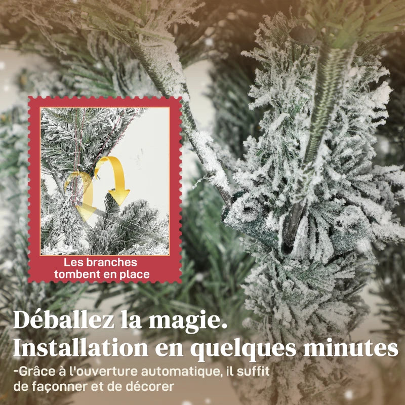 Sapin de Noël Neige Branchedorée 180cm