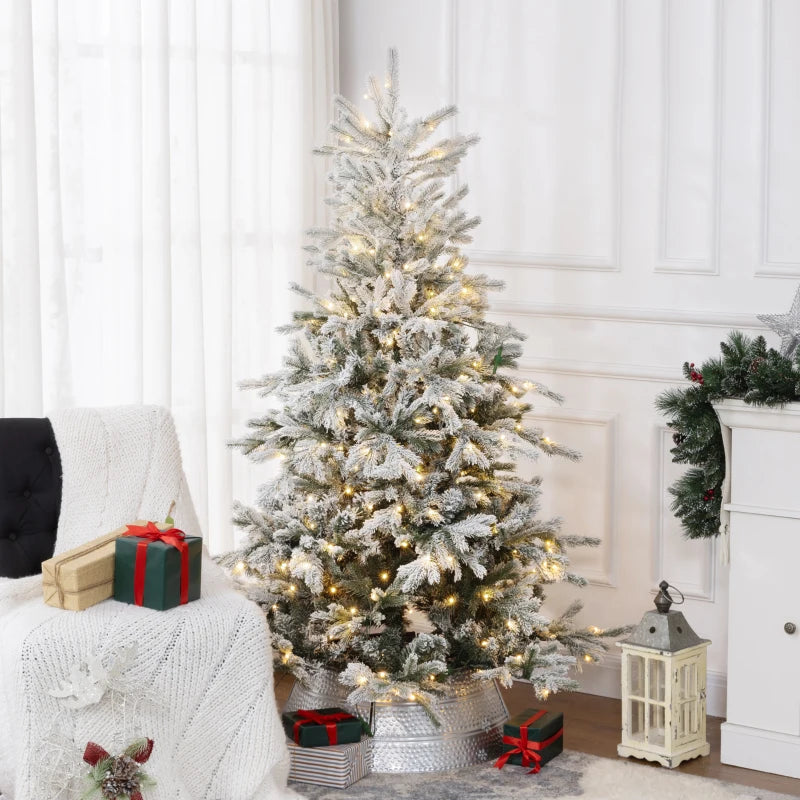 Sapin de Noël Neige Branchedorée 180cm Lumineux